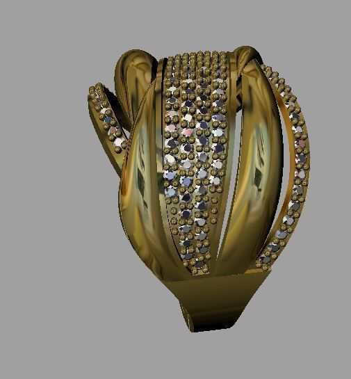 Fashion Women Ring 3D print model_5