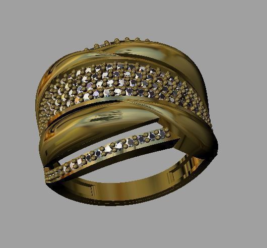 Fashion Women Ring 3D print model_1