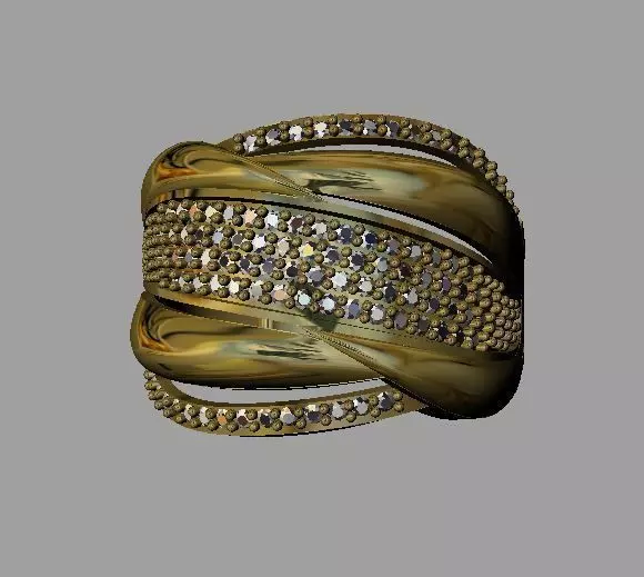 Fashion Women Ring 3D print model_0