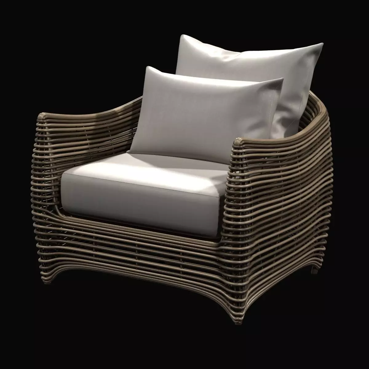 artefacto st bart outdoor lounge wicked chair 3D model