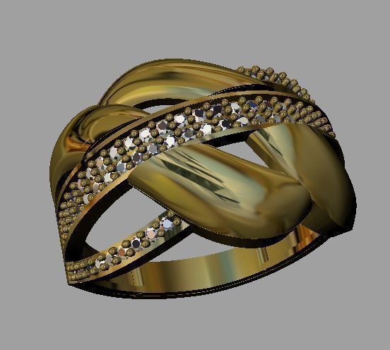 Fashion Women Ring 3D print model_6