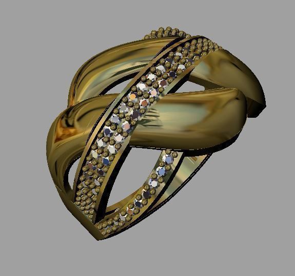 Fashion Women Ring 3D print model_1