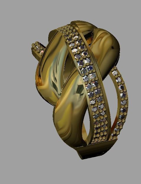 Fashion Women Ring 3D print model_3