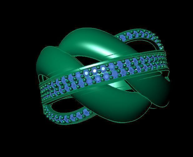 Fashion Women Ring 3D print model_7