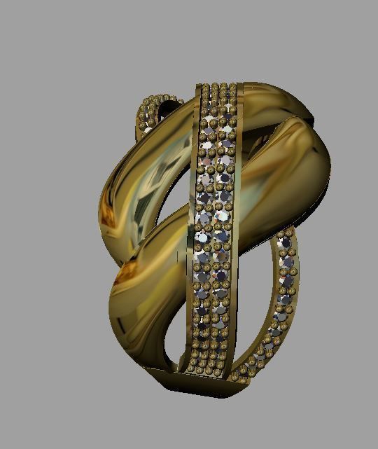 Fashion Women Ring 3D print model_2
