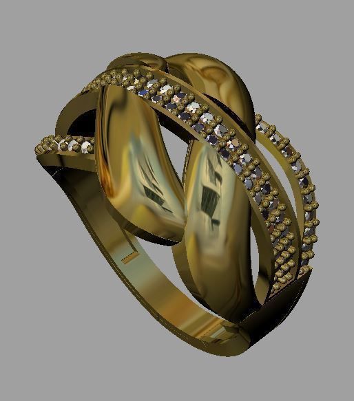 Fashion Women Ring 3D print model_4