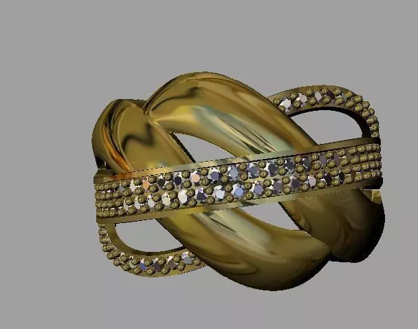 Fashion Women Ring 3D print model_0