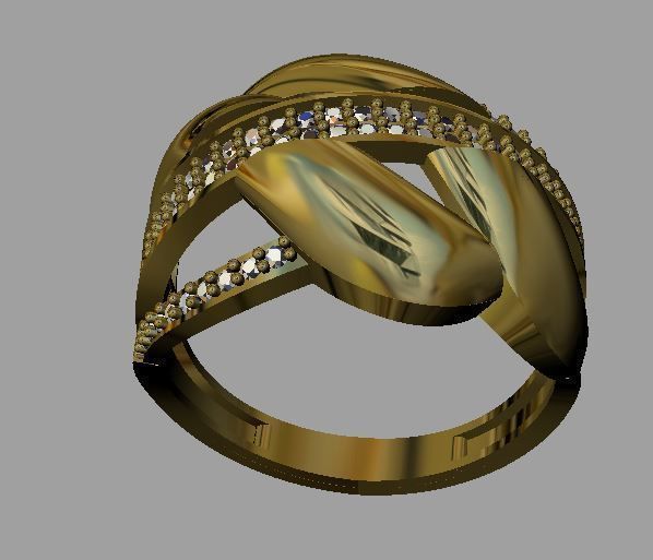 Fashion Women Ring 3D print model_5