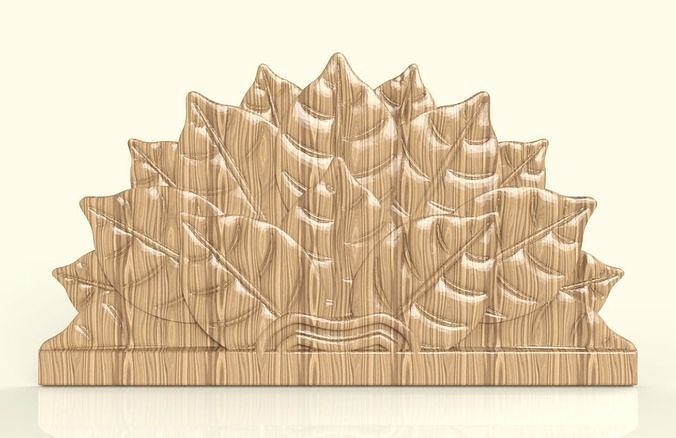 BED HEADBOARD - LEAVES 3D print model