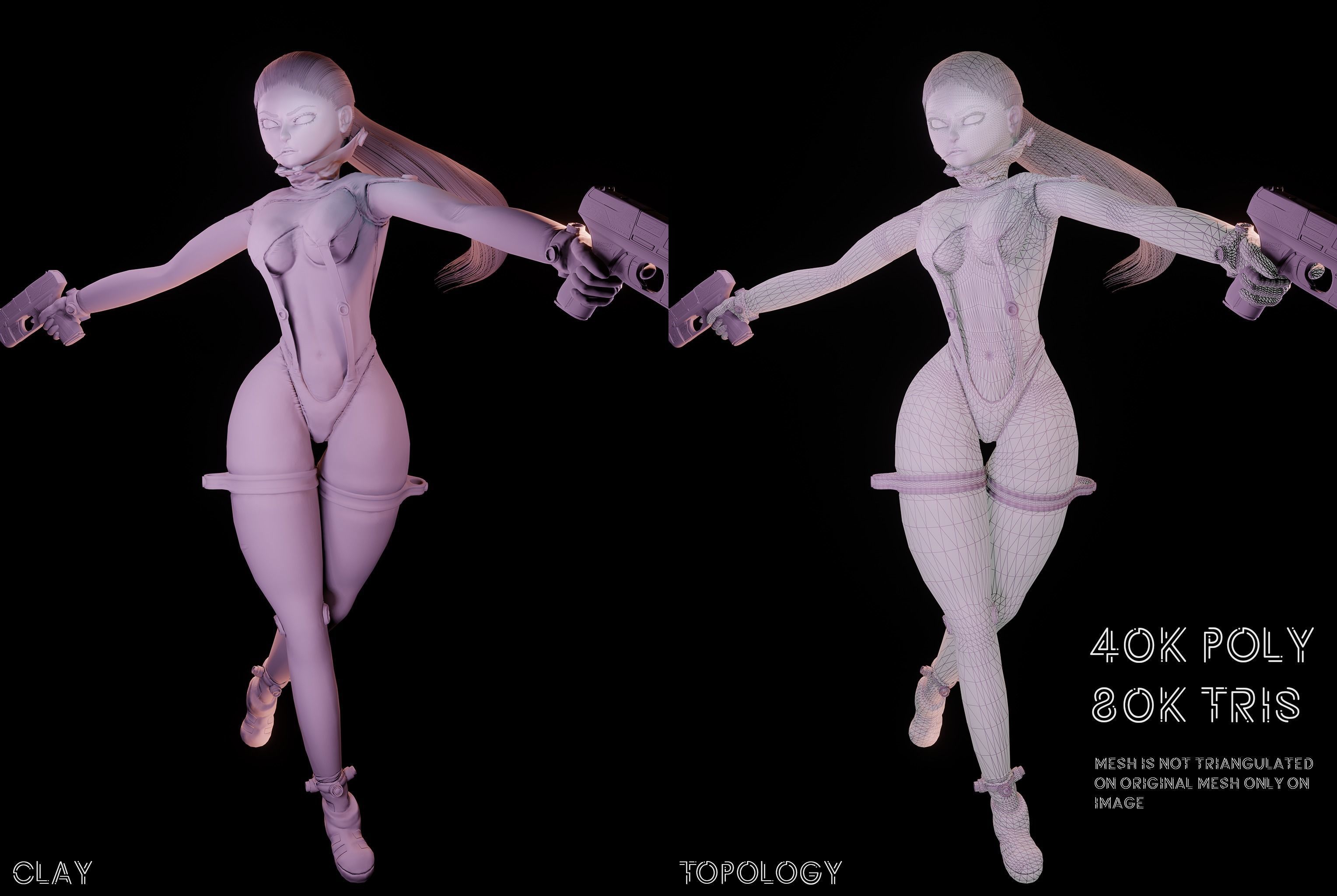 Blankz X Gantz Low-poly 3D model_5