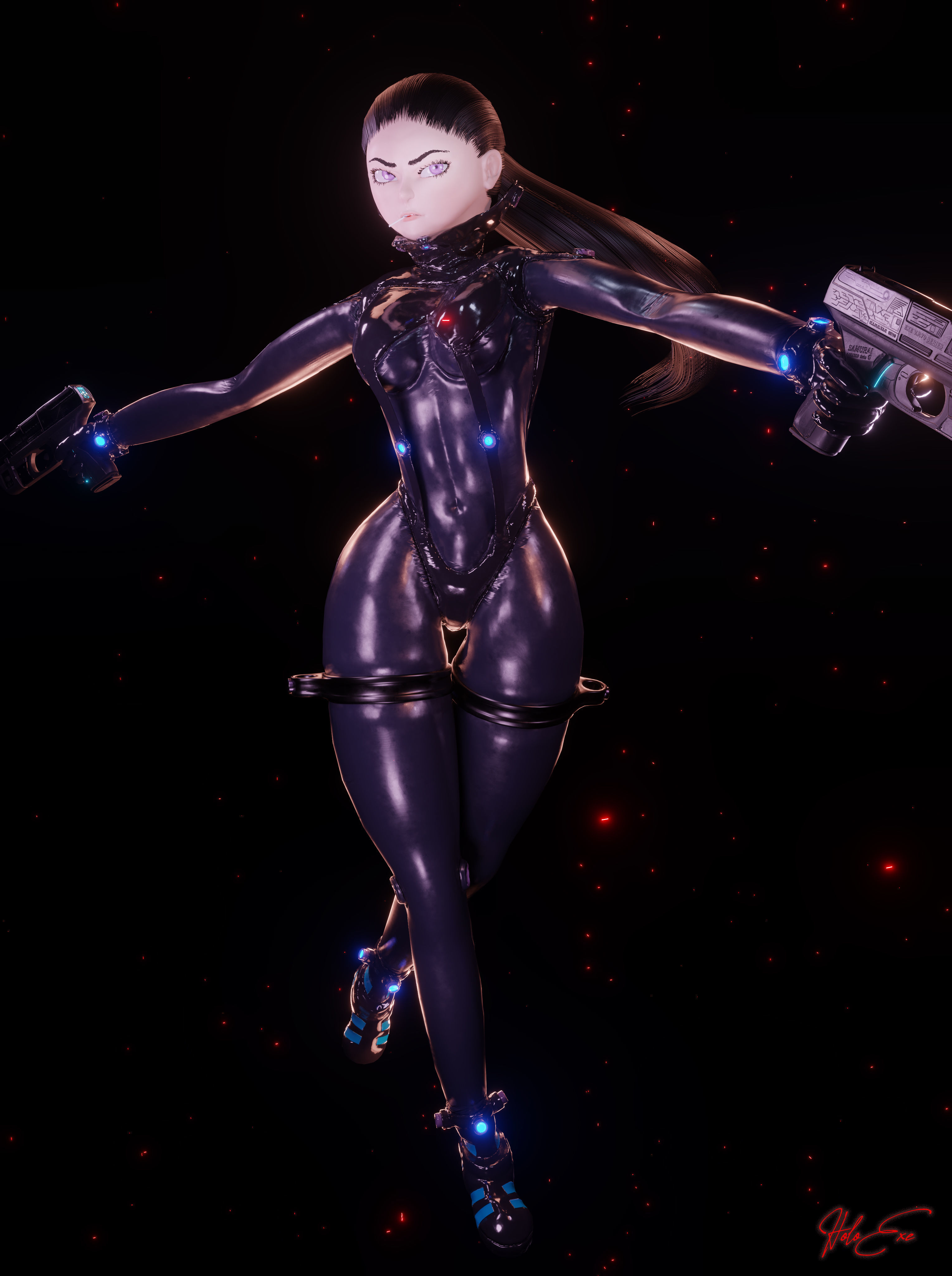 Blankz X Gantz Low-poly 3D model_2