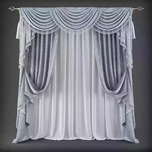 Curtain with tassels