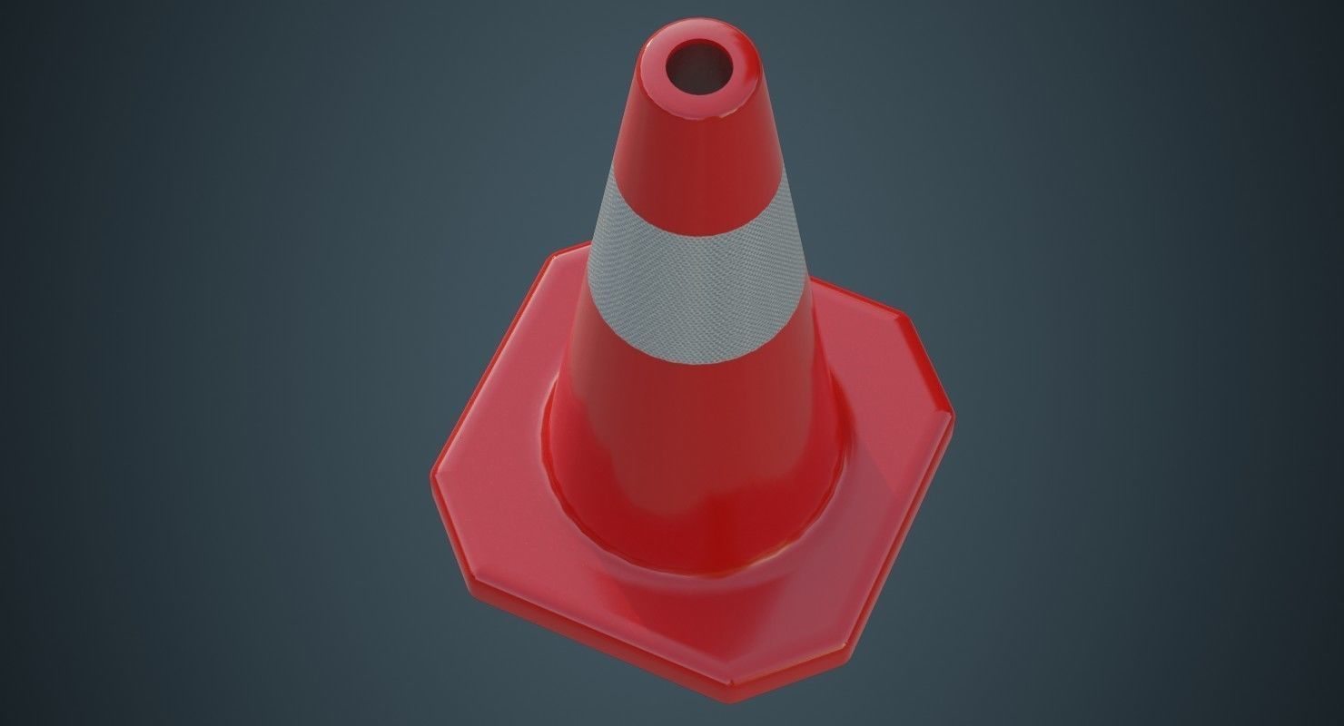 Traffic Cone 3A Low-poly 3D model_2