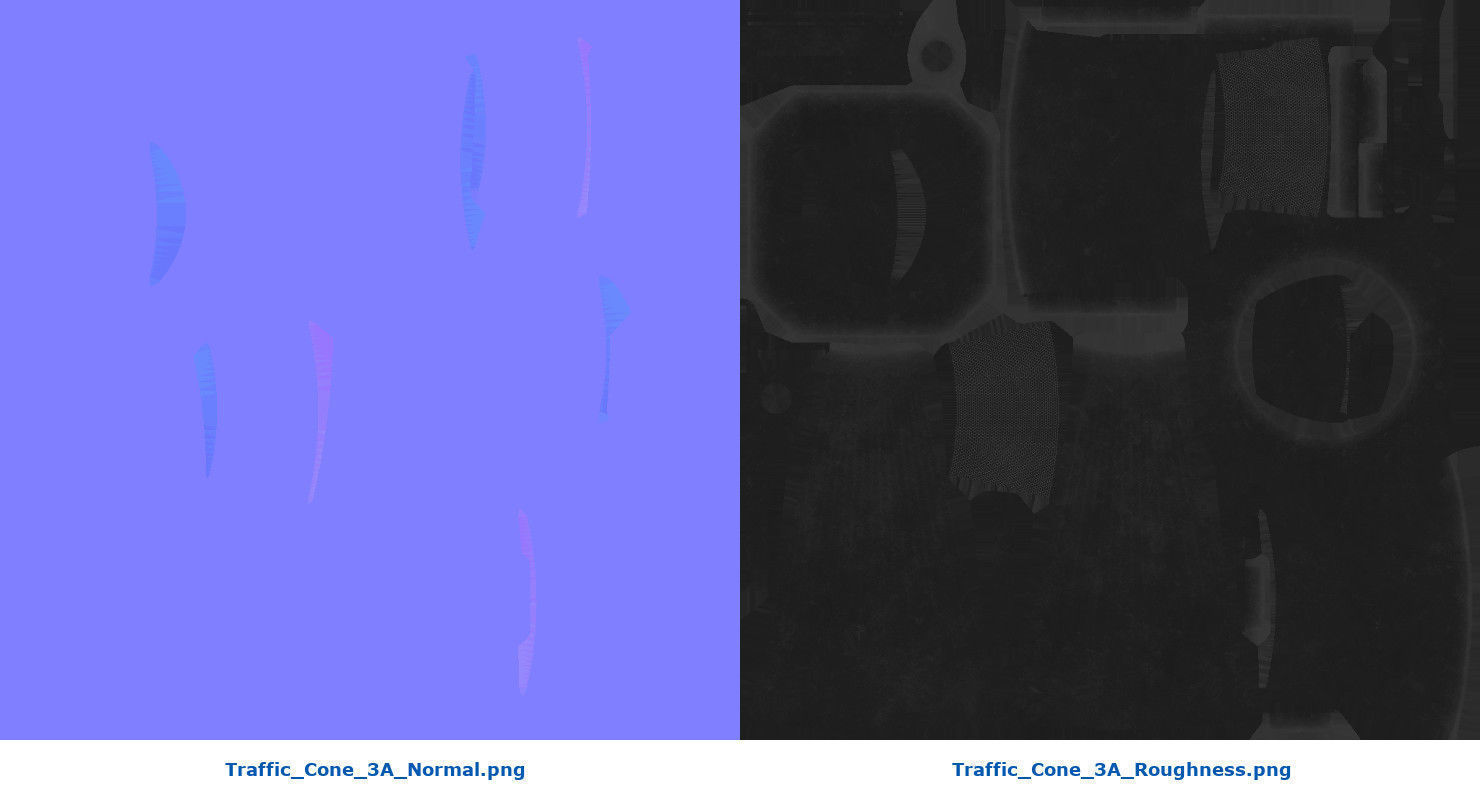 Traffic Cone 3A Low-poly 3D model_9