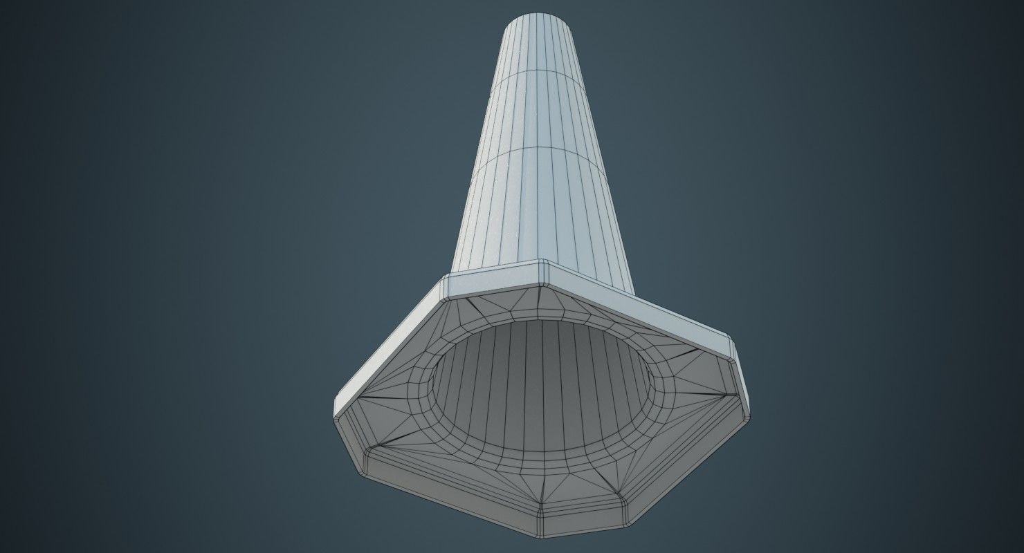Traffic Cone 3A Low-poly 3D model_6