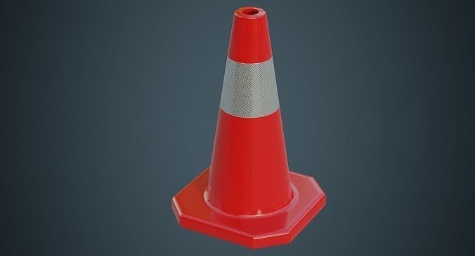 Traffic Cone 3A Low-poly 3D model