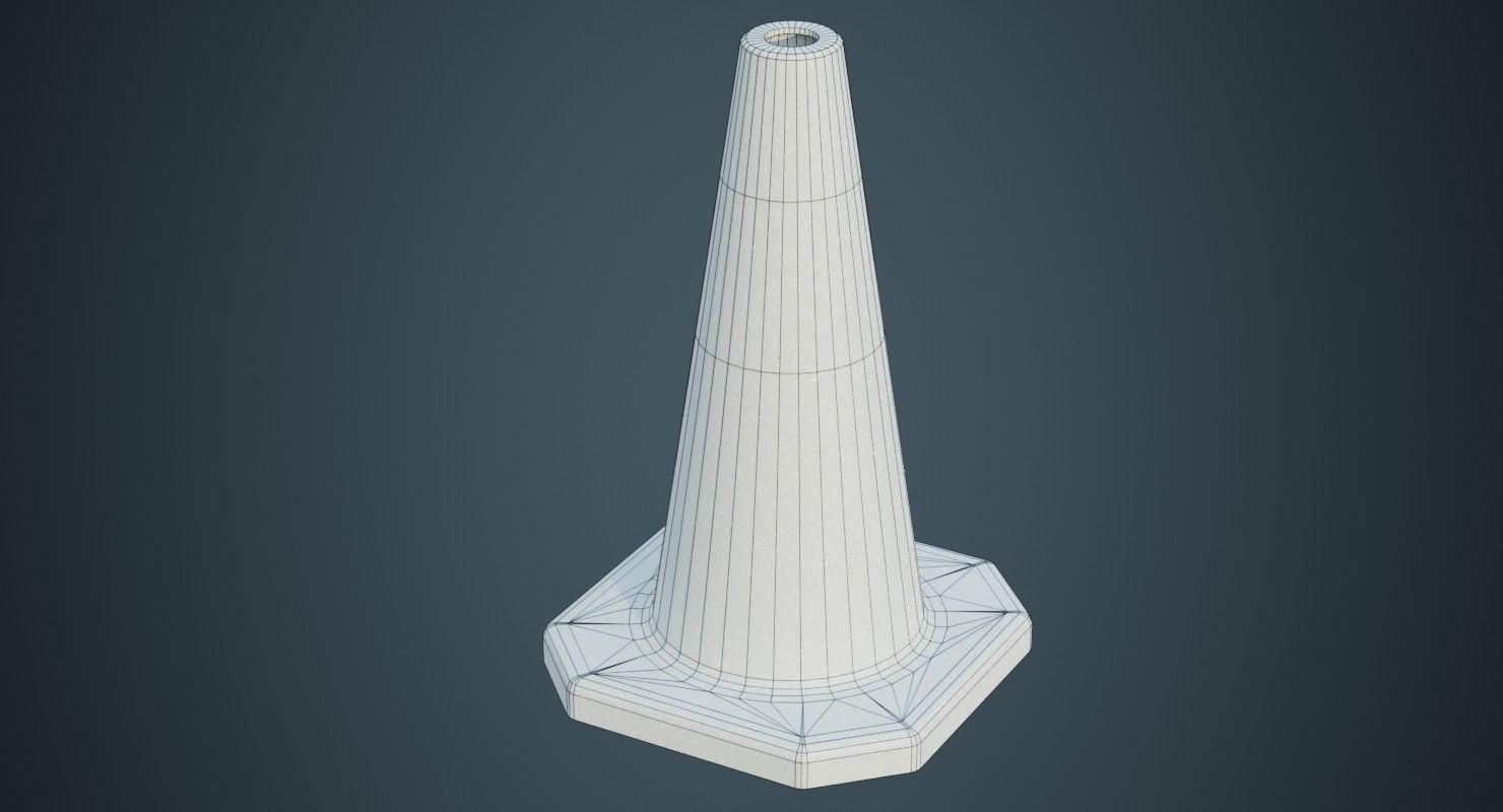 Traffic Cone 3A Low-poly 3D model_5