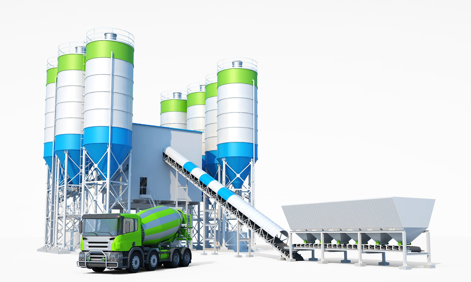 Concrete Batching Plant 3D model_1