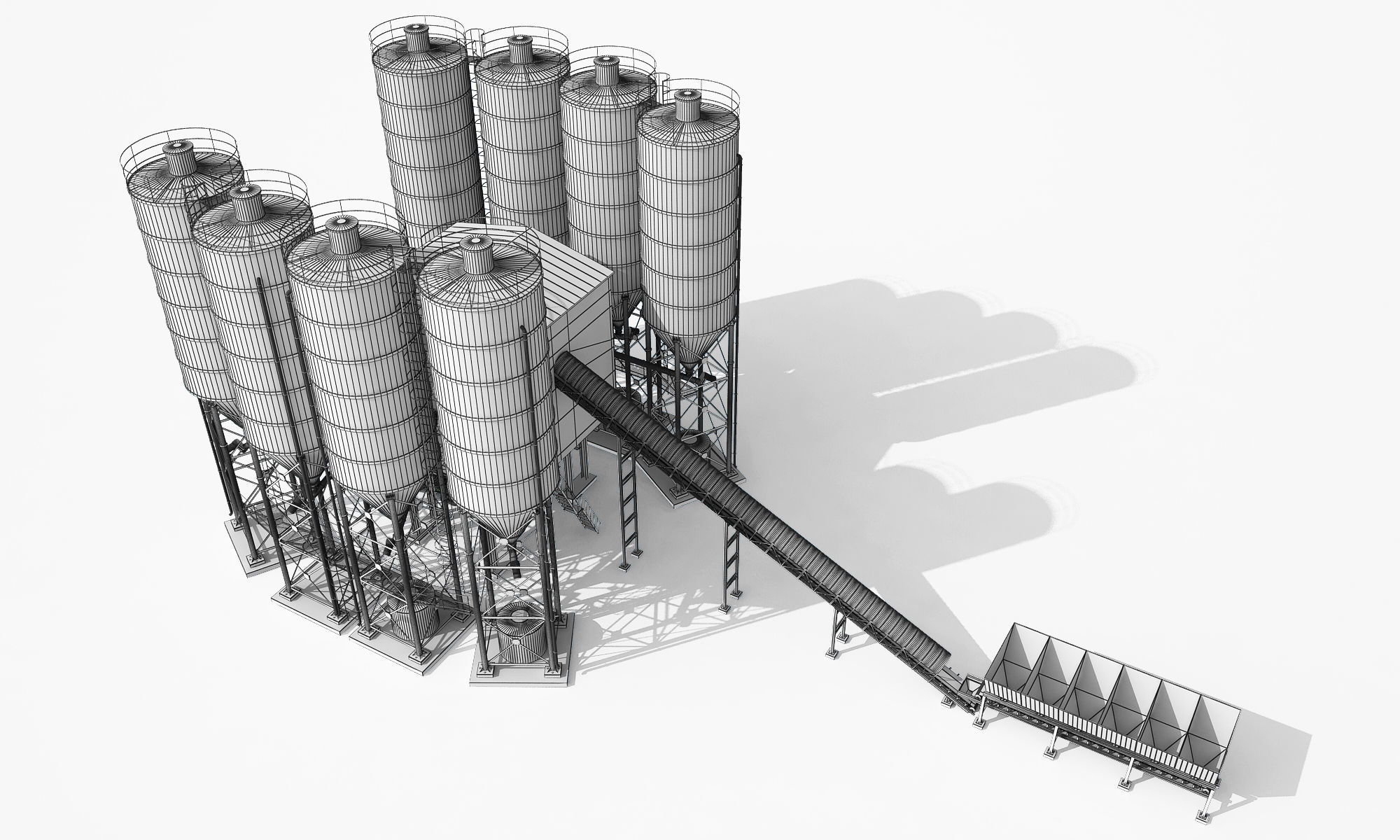 Concrete Batching Plant 3D model_8