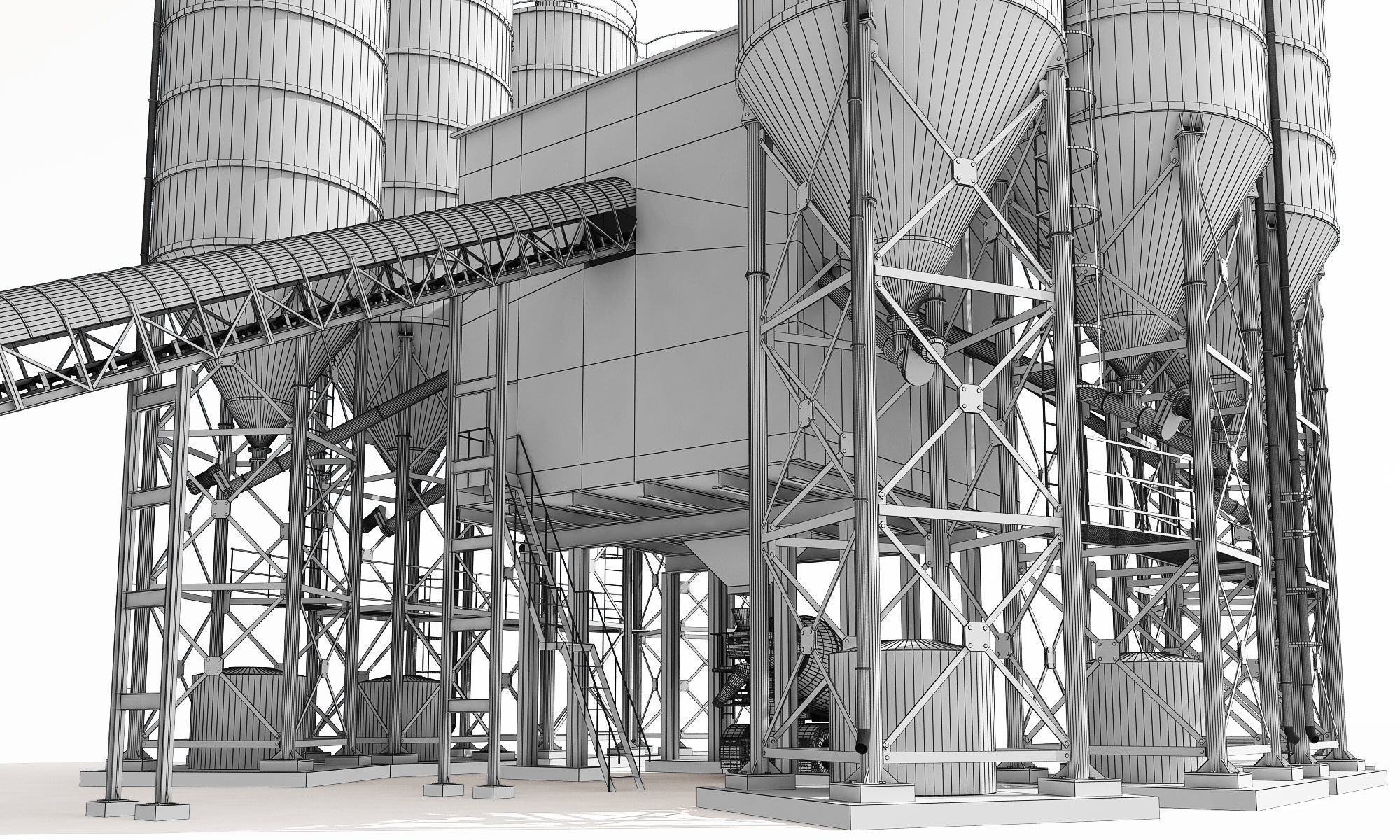 Concrete Batching Plant 3D model_10