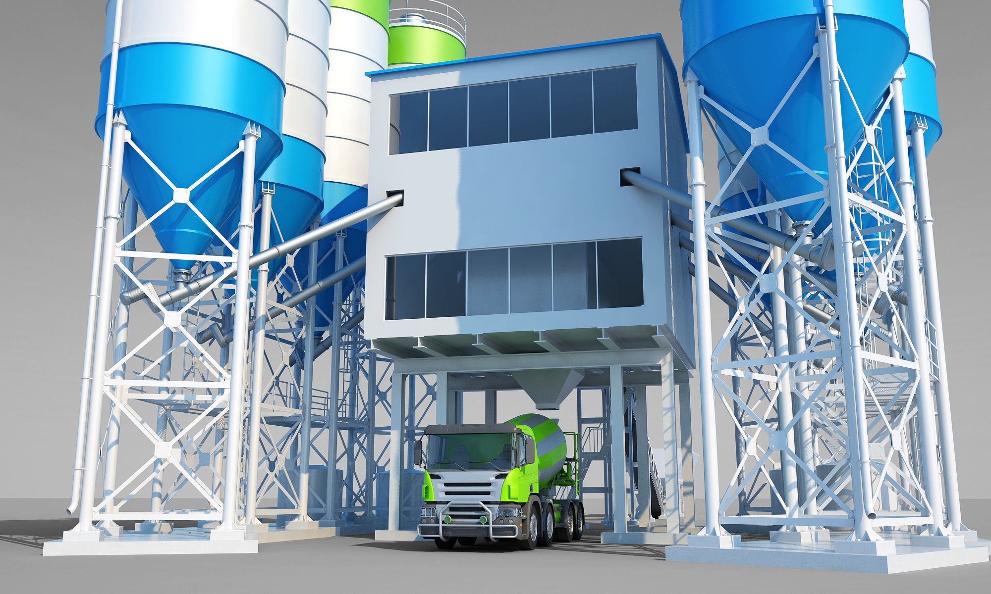 Concrete Batching Plant 3D model_5
