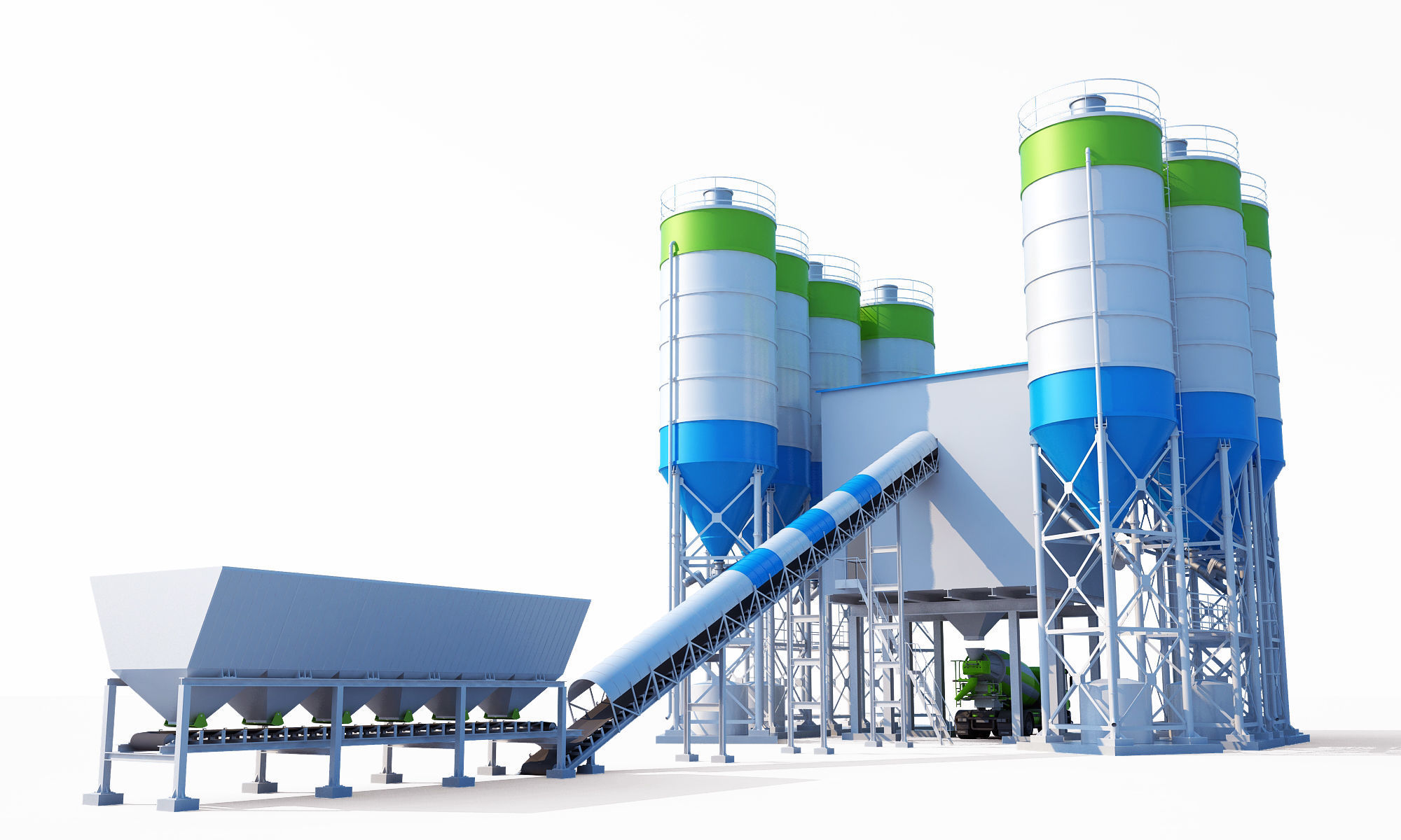 Concrete Batching Plant 3D model_3