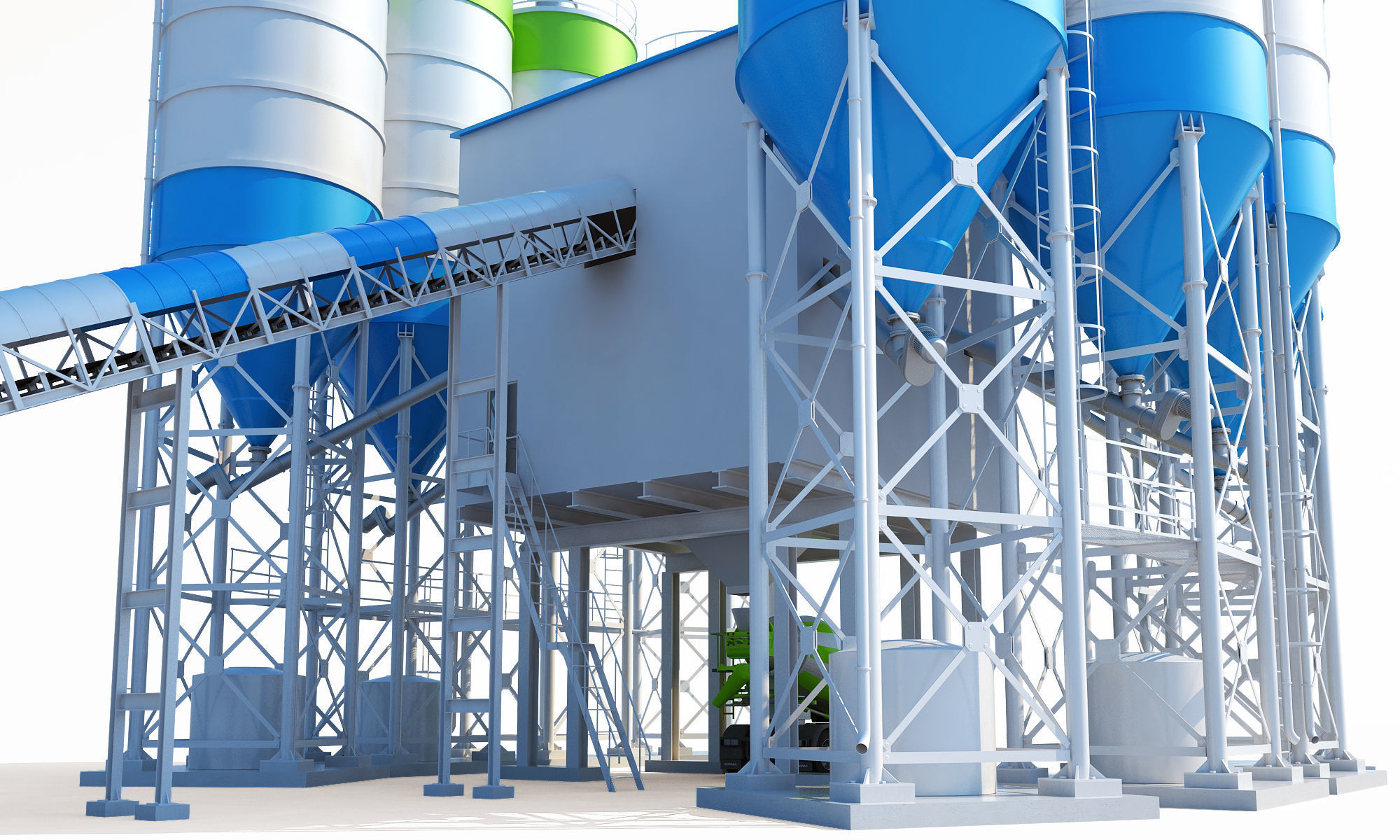 Concrete Batching Plant 3D model_9