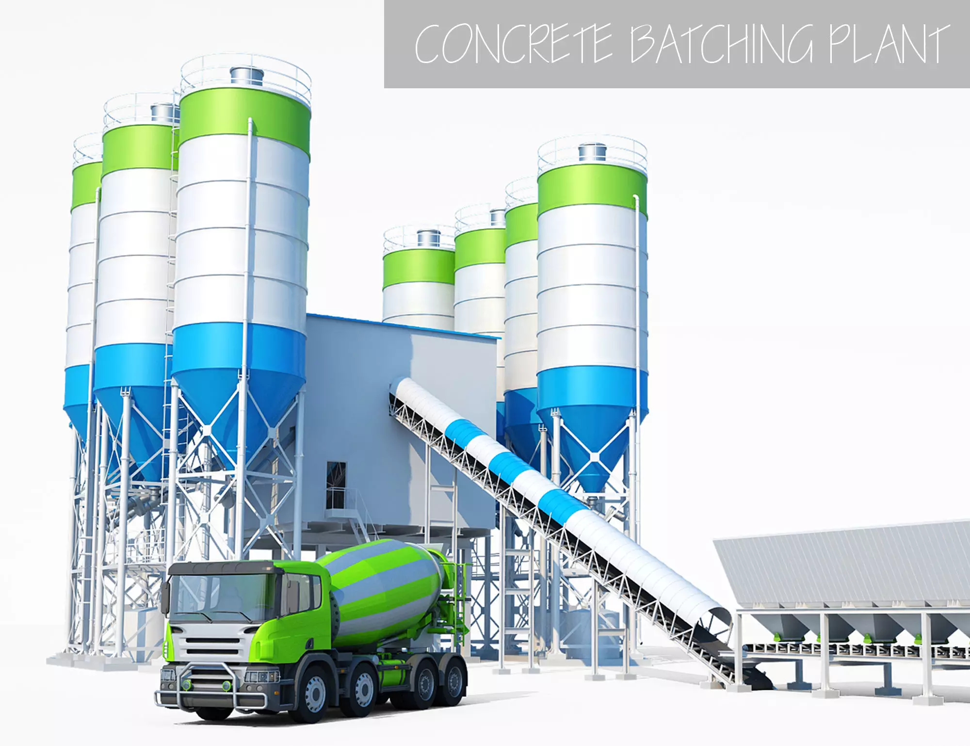 Concrete Batching Plant 3D model_0