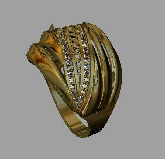 Fashion Women Ring 3D print model_6