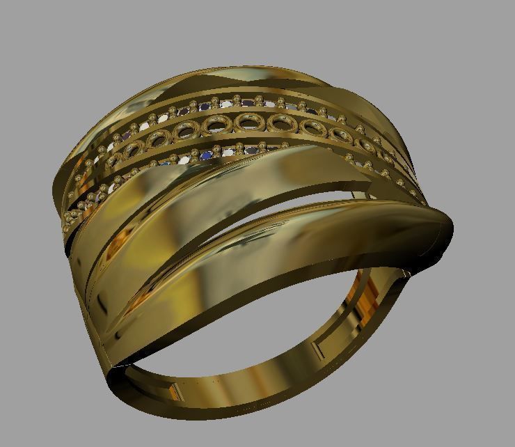 Fashion Women Ring 3D print model_2
