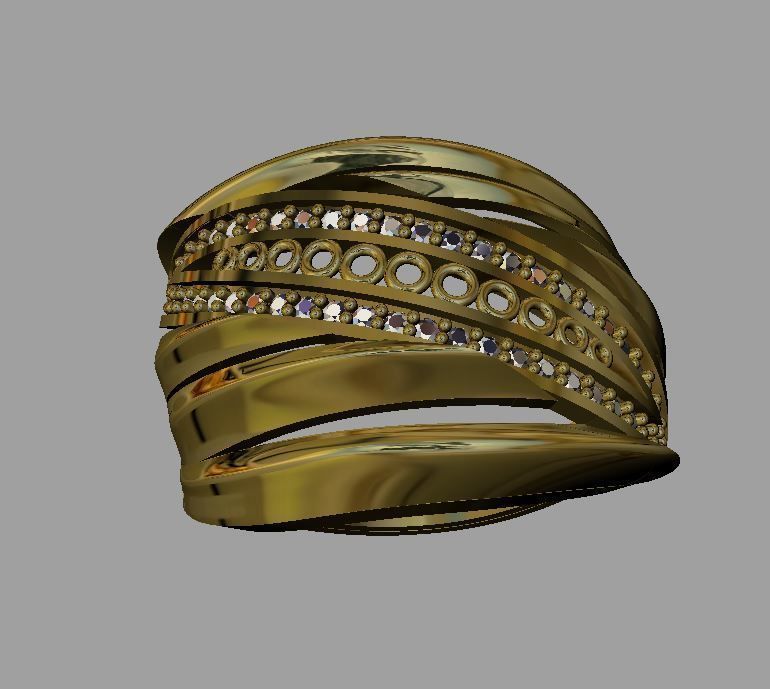 Fashion Women Ring 3D print model_1