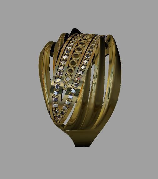 Fashion Women Ring 3D print model_5