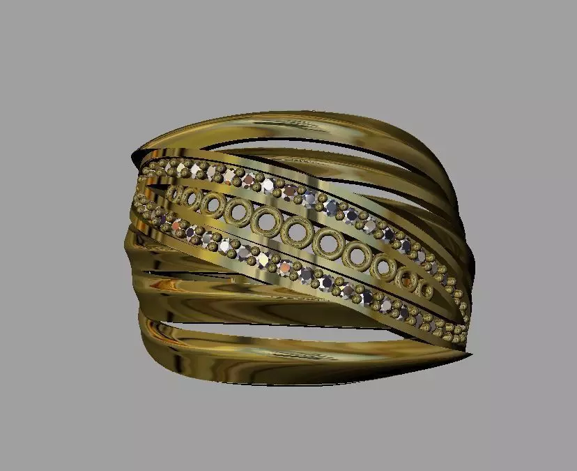 Fashion Women Ring 3D print model_0
