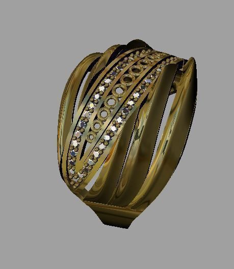 Fashion Women Ring 3D print model_4