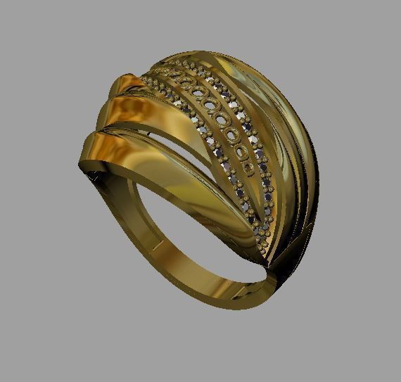 Fashion Women Ring 3D print model_7