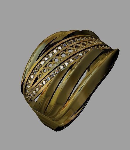 Fashion Women Ring 3D print model_3