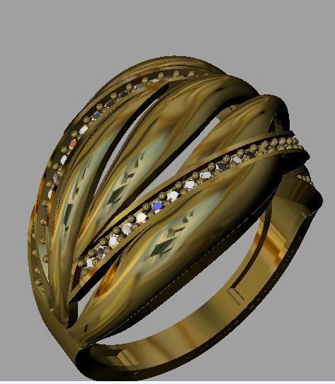 Fashion Women Ring 3D print model_2