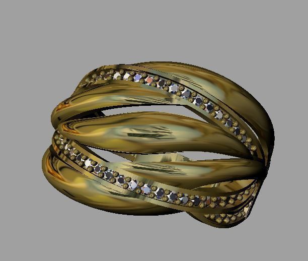 Fashion Women Ring 3D print model_6