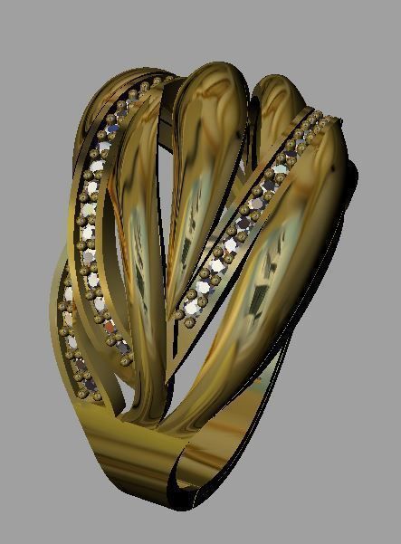 Fashion Women Ring 3D print model_4