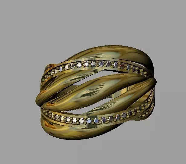 Fashion Women Ring 3D print model_0