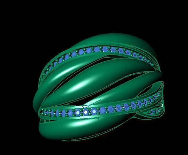 Fashion Women Ring 3D print model_8