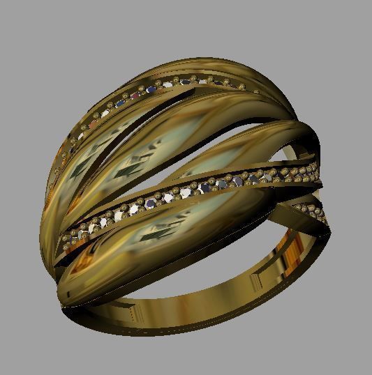 Fashion Women Ring 3D print model_1
