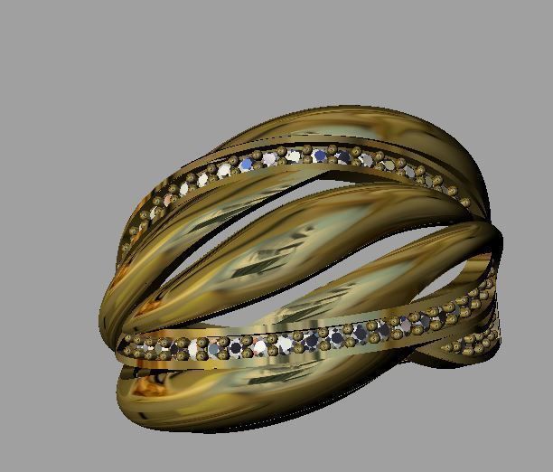 Fashion Women Ring 3D print model_7