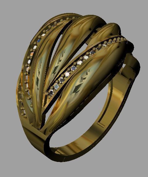 Fashion Women Ring 3D print model_3