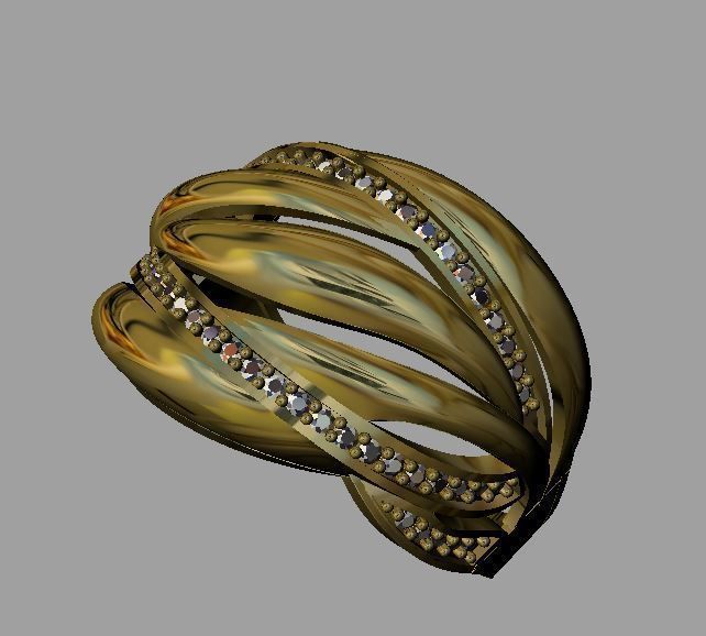 Fashion Women Ring 3D print model_5