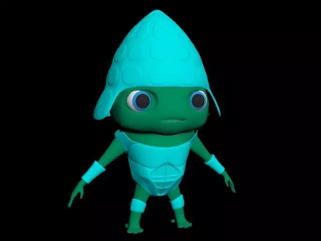 piyon creature with big eyes 3D model