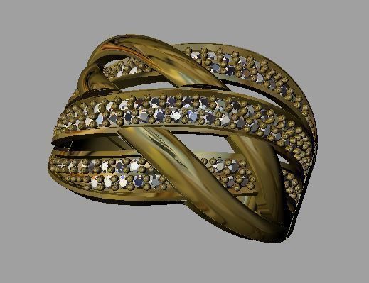 Fashion Women Ring 3D print model_8