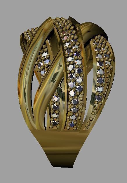 Fashion Women Ring 3D print model_5