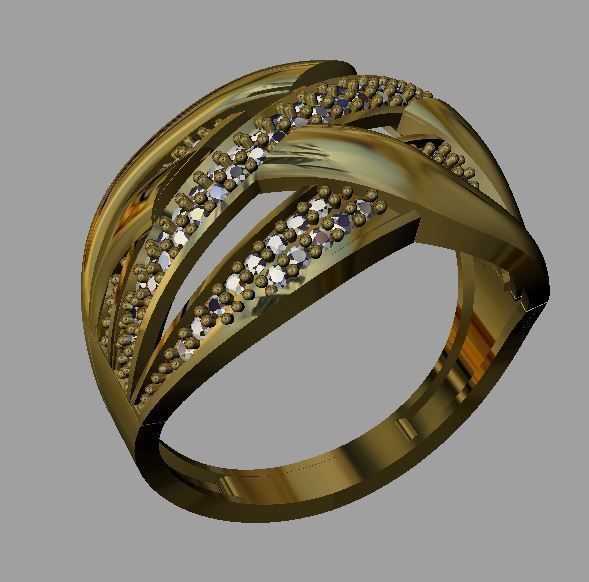 Fashion Women Ring 3D print model_2