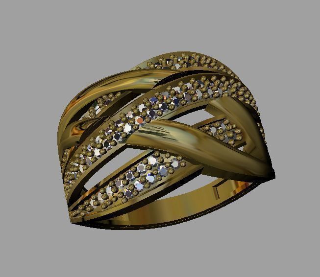 Fashion Women Ring 3D print model_1